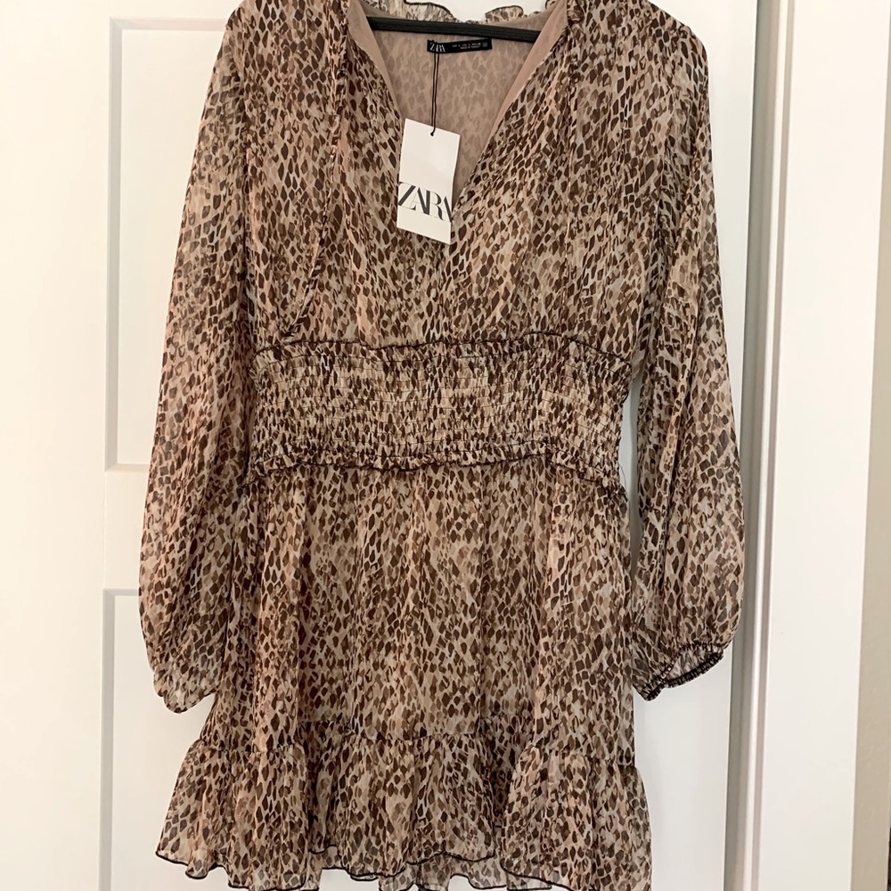 Zara printed dress size L